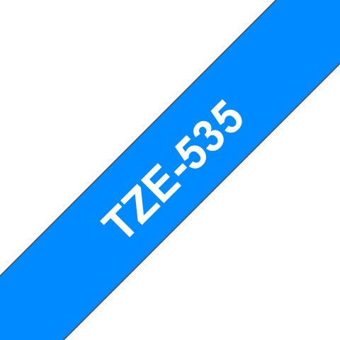 Brother TZE-535 marķēšanas lenta Balts uz zila