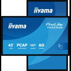Iiyama T4329AS-B1AG monitori 108 cm (42.5") 3840 x 2160 pikseļi 4K Ultra HD LED…
