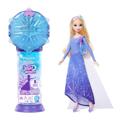 Disney Frozen Jewel Reveal Ice Skating Elsa Fashion Doll with 8 Surprises Inclu…