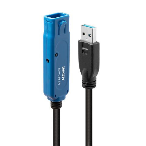 Lindy 43157 USB kabelis USB 3.2 Gen 1 (3.1 Gen 1) 10 m USB A 5 Gbit/s Melns