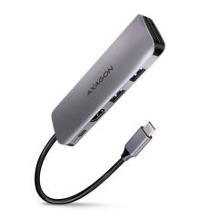 Axagon HMC-5 dokstacija Vadu USB 3.2 Gen 1 (3.1 Gen 1) Type-C Pelēks
