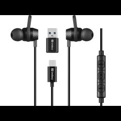 Sandberg 126-50 austiņas un brīvroku komplekts Vadu Ausīs Zvani / mūzika USB Veid…