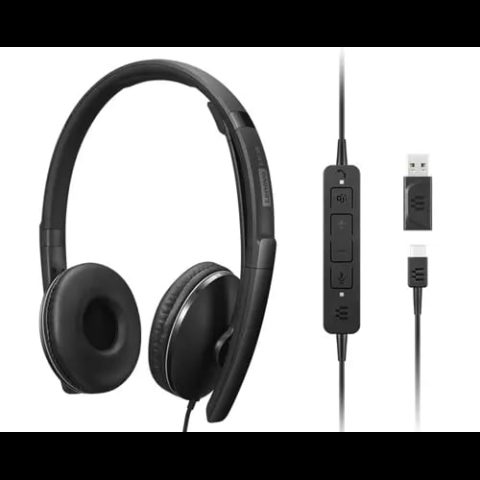Lenovo 4XD1M45627 headphones/headset Wired Head-band USB Type-C Black