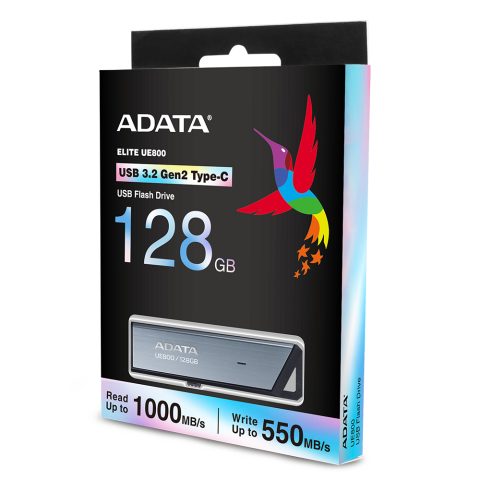 ADATA UE800 USB zibatmiņa 128 GB USB Veids-C 3.2 Gen 2 (3.1 Gen 2) Sudrabs