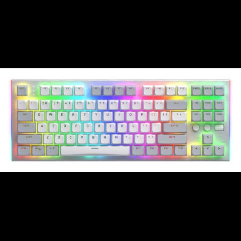 Hator Gravity TKL tastatūra Speļu USB QWERTY Amerikāņu angļu valoda Balts