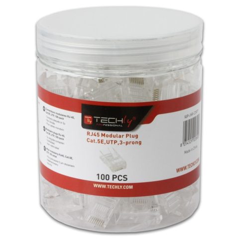 Techly IWP-JAR-C5RTY vadu savienotājs RJ45 Caurspīdīgs