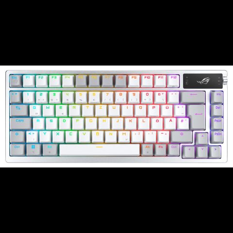 Asus ROG Azoth tastatūra Speļu USB + RF Wireless + Bluetooth Balts