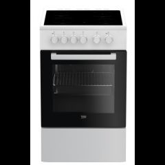 Beko FSS57000GW cooker Freestanding cooker Electric Ceramic hob Black