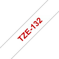 Brother TZE-132 marķēšanas lenta Sarkans uz caurspīdīga