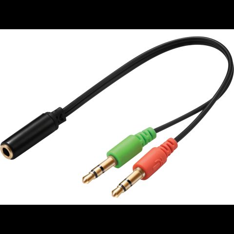Sandberg 508-67 audio kabelis 2 x 3.5mm 3.5mm Melns