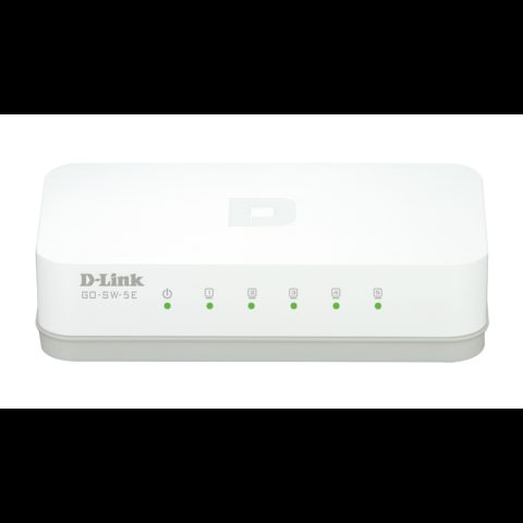 D-Link GO-SW-5E/E сетевой коммутатор Неуправляемый Fast Ethernet (10/100) Белый