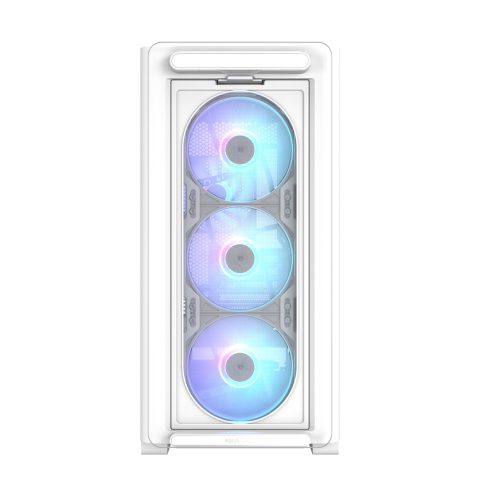 Asus A23 PLUS TG ARGB WHITE Micro Tower Balts