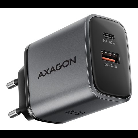 Axagon ACU-PQ67 PD3.0 & QC4+ 2xOUTPUTS wall charger 67W
