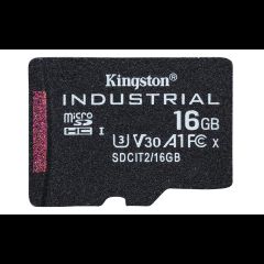 Kingston Technology 16GB microSDHC Industrial C10 A1 pSLC Card Single Pack w/o Ad…
