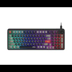 MSI FORGE GK110 tastatūra Speļu USB QWERTY Amerikāņu angļu valoda Melns