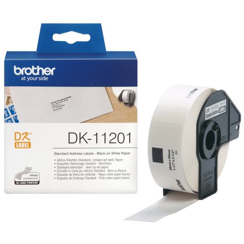 Brother DK-11201 marķēšanas lenta Melns uz balta