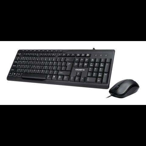 Gigabyte KM6300 tastatūra Pele iekļauta USB Melns