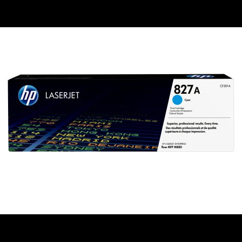 Hewlett Packard (HP) HP 827A Cyan Original LaserJet Toner Cartridge
