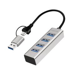 LogiLink UA0455 interfeisa centrmezgls USB 3.2 Gen 1 (3.1 Gen 1) Type-A + Type-C…