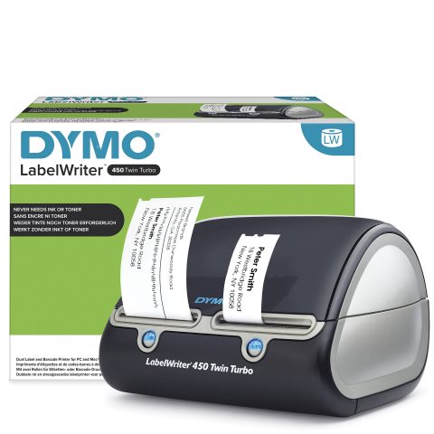 Dymo LabelWriter 450 Twin Turbo etiķešu printeris Tieši temiskā 600 x 300 DPI