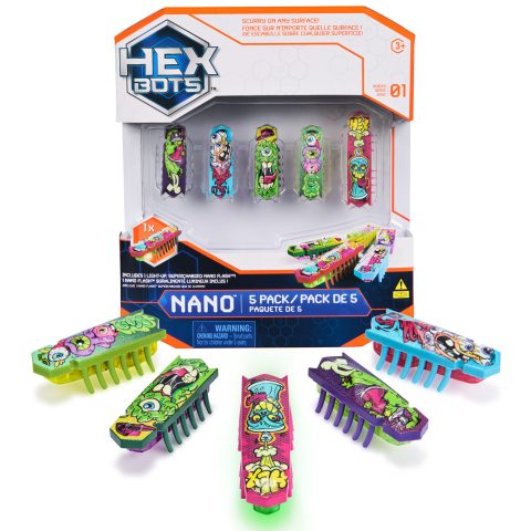 Hex Bots HEX NNO Flash Nano 5Pk Mixed Rfrsh GML Rotaļlietu komplekts