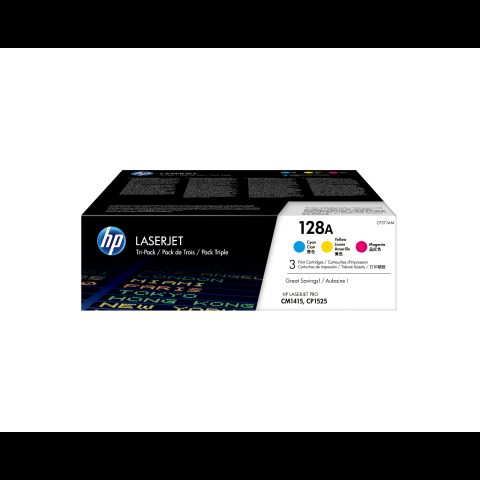 Hewlett Packard (HP) HP 128A 3-pack Cyan/Magenta/Yellow Original LaserJet Toner Cartridges