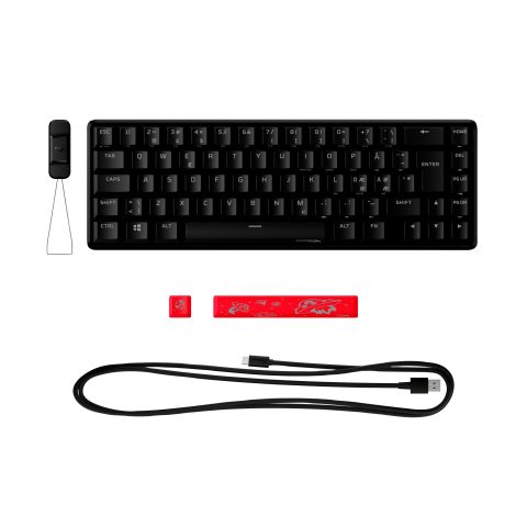 HyperX Alloy Origins 65 – mehāniska spēļu tastatūra – HX Red (NO izkārtojums)