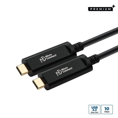 MicroConnect MC-USB3.1CC10OP USB cable USB 3.2 Gen 2 (3.1 Gen 2) 10 m USB C Black