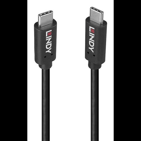 Lindy 36976 USB кабель USB 3.2 Gen 2x2 1 m USB C 20 Gbit/s 100 W Черный
