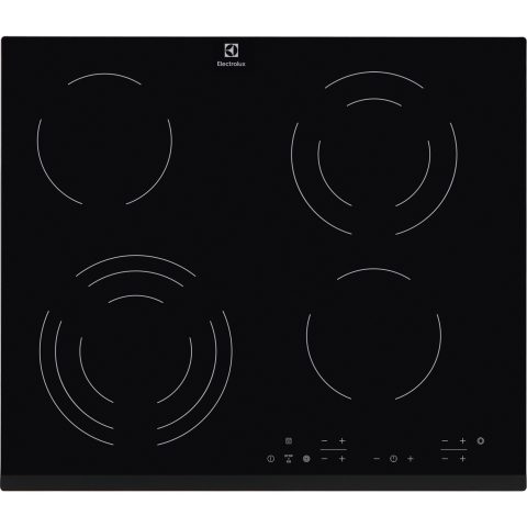 Electrolux EHF6343FOK Melns Iebūvēts 60 cm Keramika 4 zone(s)