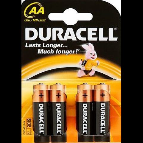Duracell AA LR6 Vienreizējas lietošanas baterija Sārmaina akumulatoru baterija