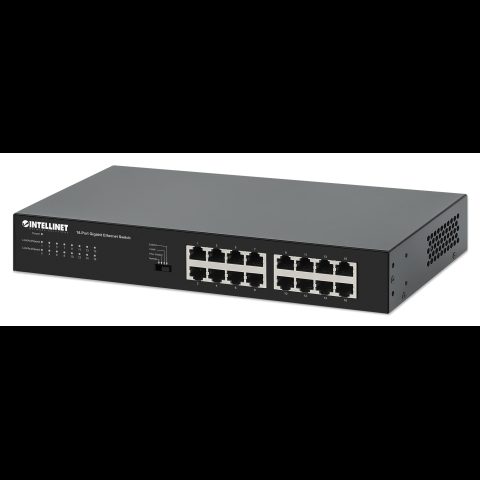 Intellinet 561815 tīkla pārslēgs Gigabit Ethernet (10/100/1000) Melns