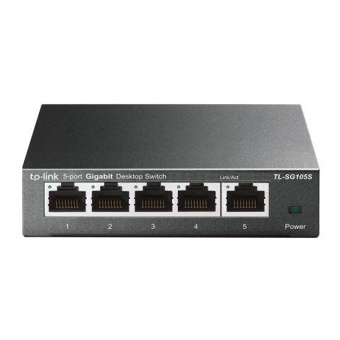 TP-Link TL-SG105S Nepārvaldīts Gigabit Ethernet (10/100/1000) Melns