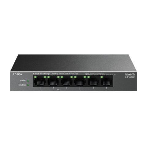 TP-Link LiteWave LS106LP tīkla pārslēgs Nepārvaldīts Fast Ethernet (10/100) Powe…
