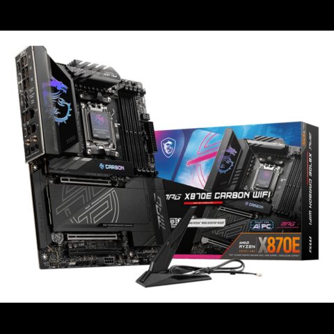 MSI MPG X870E CARBON WIFI mātes plate AMD X870E AM5 pieslēgvieta ATX