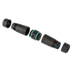 Inline Techly IWP-MD C6-IP68T kabeļu spraudņu pāreja RJ-45 Melns