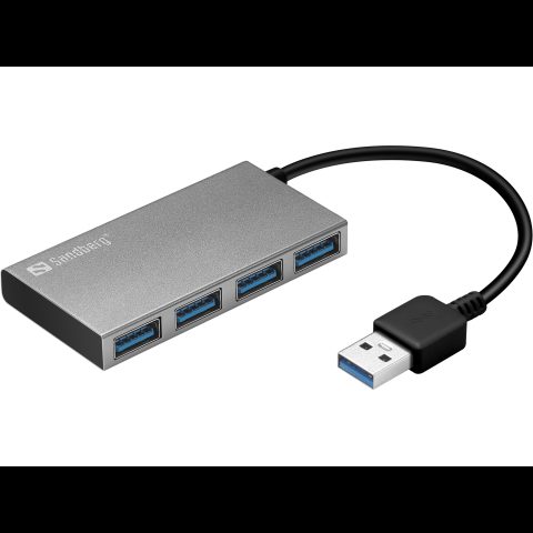 Sandberg 133-88 interfeisa centrmezgls USB 3.2 Gen 1 (3.1 Gen 1) Type-A 5000 Mbit…