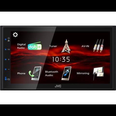 JVC KW-M180DBT auto audio-video uztvērējs Melns 180 W Bluetooth
