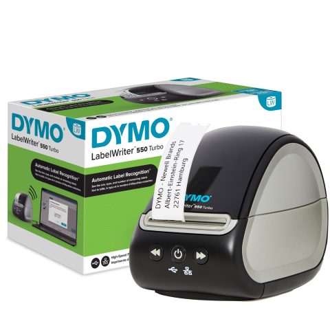 Dymo LabelWriter 550 Turbo etiķešu printeris Tieši temiskā 300 x 300 DPI Vadu