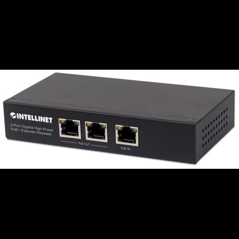 Intellinet 2-Port Gigabit High-Power PoE+ Extender Repeater