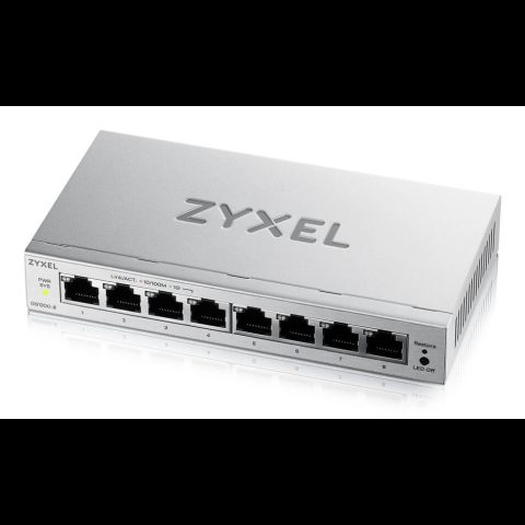 Zyxel GS1200-8V3 Управляемый L2 Gigabit Ethernet (10/100/1000) Настольный Серы…