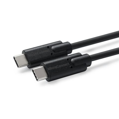 MicroConnect USB3.2CC1 USB cable USB 3.2 Gen 2x2 1 m USB C 100 W Black