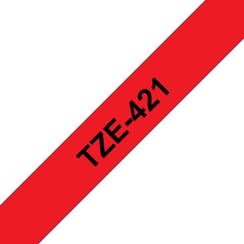 Brother TZE-421 marķēšanas lenta Melns uz sarkana