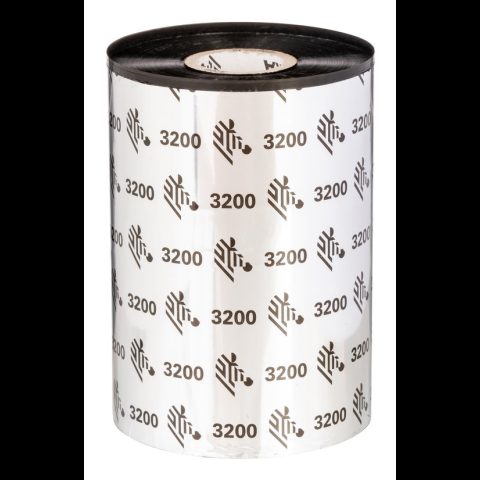 Zebra 3200 Wax/Resin termiskā lente 450 m Melns