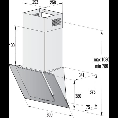 Electrolux Hisense MH6INBG Wall-mounted Black 650 m³/h