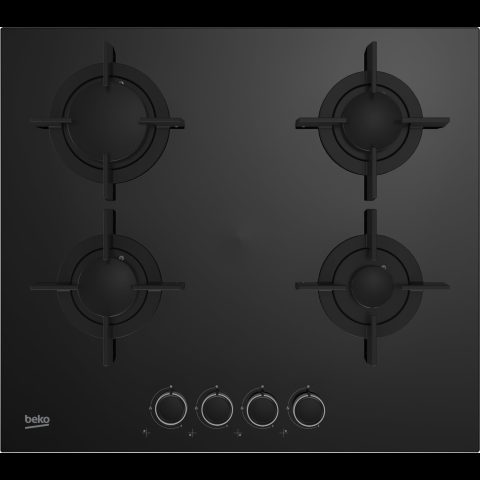 Beko HILG 64222 S Melns Iebūvēts 58 cm Gāzes 4 zone(s)