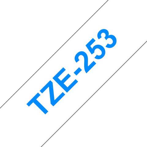 Brother TZE-253 marķēšanas lenta Zils uz balta