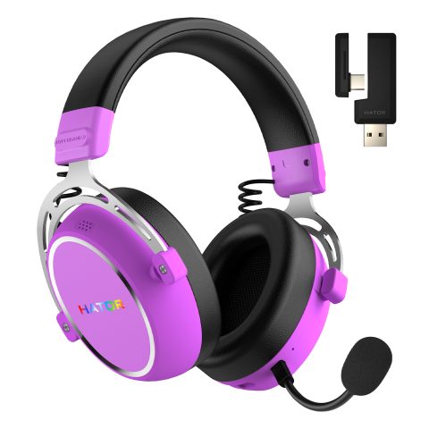 Hator Hypergang 3 Wireless Austiņas Bezvadu Speļu USB Type-C / USB Type-A Blue…