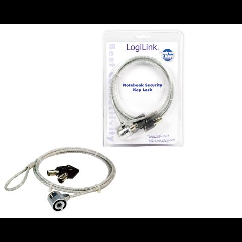 LogiLink Notebook Security Lock kabeļu slēdzene 1