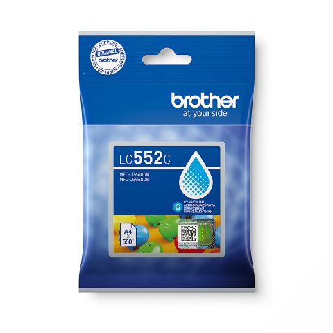 Brother LC552C tintes kārtridžs 1 pcs Oriģināls Tirkīzzils